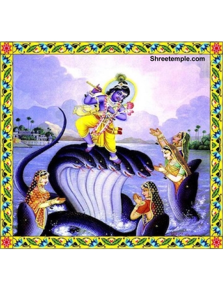 Digital  Krishna Naag Kaalaiya Pichwai