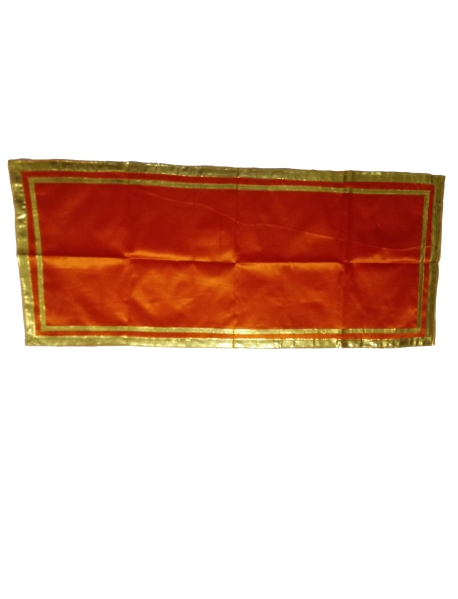Satin Pichwai- Saffron , Red , Orange - size 18 X 42 inch